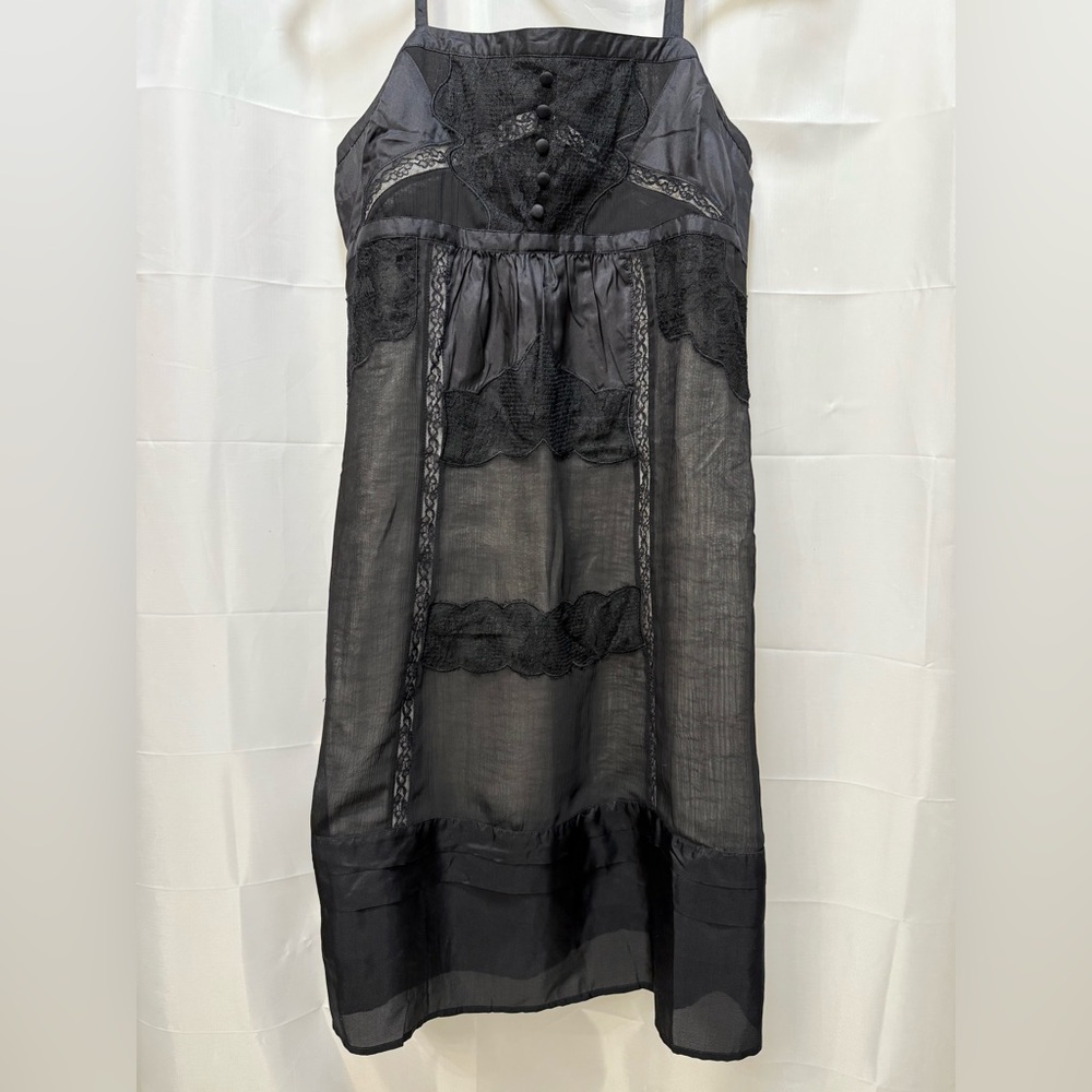 Beautiful Black Silk & Lace Dress